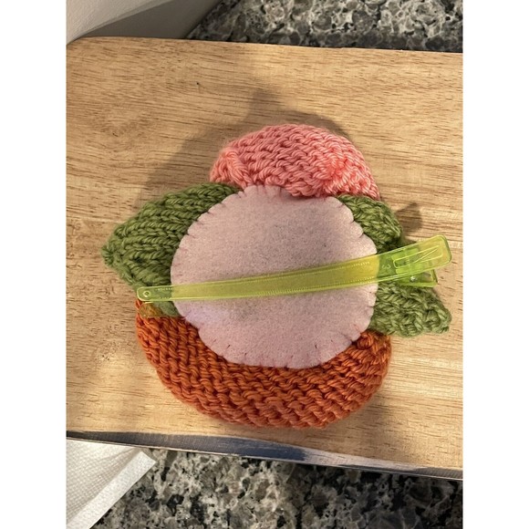 Crochet Floral Clip Handmade - Picture 2 of 4